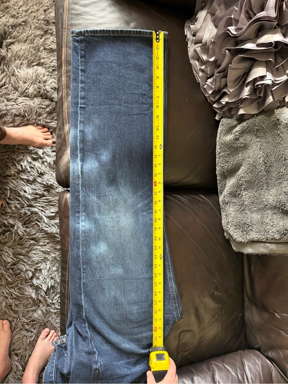 AYR the Secret Sauce Dark Blue Wide-Leg High-Rise Jeans - Picture 6 of 8